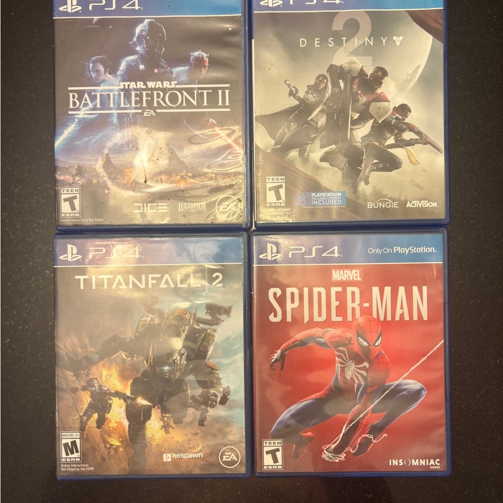 PlayStation Game Disc Set with Blue Cases